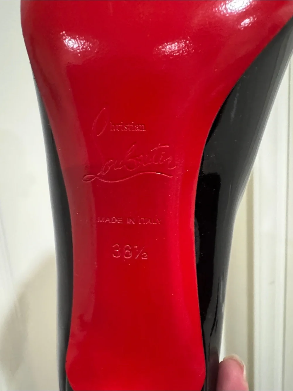 Christian Louboutin/Black Patent 4” Heels with Bow On Toe/US Size 6.5/NWOT! - Picture 7 of 16